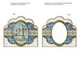 Blue Butterfly 21st Birthday Anglaise Scallop Card Frame