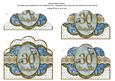Blue Butterfly 30th Birthday Anglaise Scallop Bottom Stacker