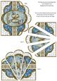 Blue Butterfly 30th Birthday Anglaise Scallop Deco Stacker