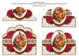 Pink Harvest Rose Embroidery Anglaise Scallop Bottom Stacker