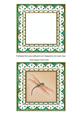 Oriental Dragonfly Turq 5in Anglaise Shaker Frame Card Front