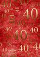 Red and Gold 40th Birthday A4 Backing Paper