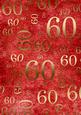 Red and Gold 60th Birthday A4 Backing Paper