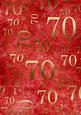 Red and Gold 70th Birthday A4 Backing Paper