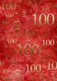 Red and Gold 100th Birthday A4 Backing Paper