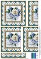 Wedding Rose Blue Anglaise 5in One Side Stacker