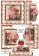 Pink Rose Butterfly Anglaise 5in Scallop Bottom Stacker