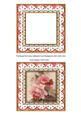 Pink Rose Butterfly 1 Anglaise 5in Card Base and Frame