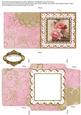 Pink Rose Butterfly 2 Anglaise Midi Card and Envelope