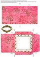 Pink Rose Butterfly Plain 1 Anglaise Midi Card and Envelope