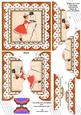 Mummy Kissing Snowman 5in Top Bottom Scallop Stacker