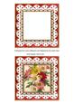Crazee Daisies Pink 1 Anglaise 5in Card Base and Frame