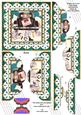 Wedding Car Turq Anglaise 5in Top Bottom Scallop Stacker