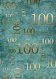 Deep Aqua and Gold 100th Birthday A4 Backing Paper