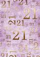 Lilac and Gold 21st Birthday A4 Backing Paper