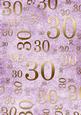 Lilac and Gold 30th Birthday A4 Backing Paper