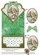 Christmas Blue Tits 2 Anglaise Scallop Spring Decoupage Card
