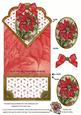 Christmas Poinsettias Anglaise Scallop Spring Decoupage Card