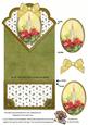 Single Candle Anglaise Scallop Spring Decoupage Card