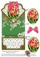 Green Peony Anglaise Scallop Spring Decoupage Card