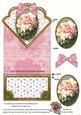 Single Pink Rose Anglaise Scallop Spring Decoupage Card
