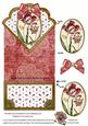 Red Tulips Anglaise Scallop Spring Decoupage Card