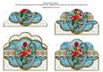 Blue Mixed Bouquet Em Anglaise Scallop Bottom Stacker