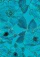Aquamarine 2 Big Blooms A4 Backing Paper