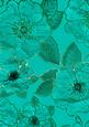 Aquamarine 4 Big Blooms A4 Backing Paper