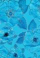 Aquamarine 6 Big Blooms A4 Backing Paper