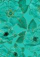 Aquamarine 7 Big Blooms A4 Backing Paper