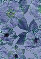 Mid Blue 2 Big Blooms A4 Backing Paper