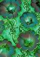 Blue 3 Giant Florals A4 Backing Paper