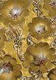 Gold 5 Giant Florals A4 Backing Paper