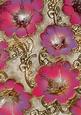 Red Purple 3 Giant Florals A4 Backing Paper
