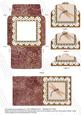 Oriental Dragonfly Plum 3in Mini Card Envelope Scallop Aio