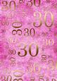 Pink and Gold 30th Birthday A4 Backing Paper