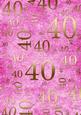 Pink and Gold 40th Birthday A4 Backing Paper