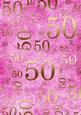 Pink and Gold 50th Birthday A4 Backing Paper