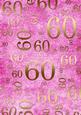 Pink and Gold 60th Birthday A4 Backing Paper