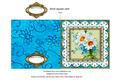 Blue Daisies Anglaise 5inch Cut and Fold Card