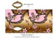 Oriental Blossom Girl 1 Plain 5inch Cut and Fold Card