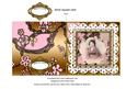 Oriental Blossom Girl Anglaise 5inch Cut and Fold Card