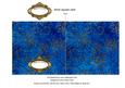 Oriental Morning Glory Blue Plain 5inch Cut and Fold Card