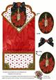 Red Poinsettia Anglaise Scallop Spring Decoupage Card
