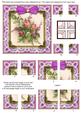 Lace Purple Rose Bouquet 5in All 4 Corner Stacker