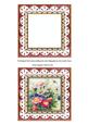 Pink Wildflowers Anglaise 5in Card Base and Shaker Frame