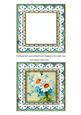 Blue Daisies 2 Anglaise 5in Card Base and Shaker Frame