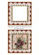 Colourful Pansies Anglaise 5in Card Base and Shaker Frame