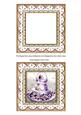 Lilac Wedding Cake Anglaise 5in Card Base and Shaker Frame